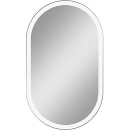 Dubiel Vitrum Cafe lustro 100x60 cm owalne z oświetleniem LED