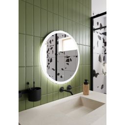 Dubiel Vitrum Niva lustro 80x80 cm okrągłe z oświetleniem LED