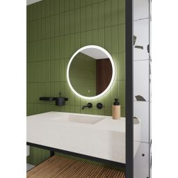 Dubiel Vitrum Niva lustro 80x80 cm okrągłe z oświetleniem LED