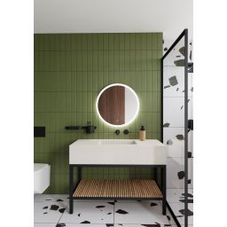 Dubiel Vitrum Niva lustro 80x80 cm okrągłe z oświetleniem LED