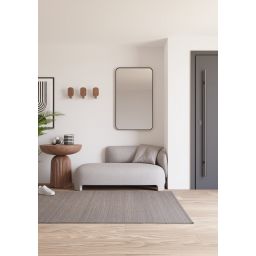 Dubiel Vitrum Rio Black lustro łazienkowe 50x80 cm prostokątne rama czarna