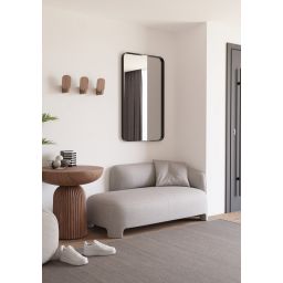 Dubiel Vitrum Rio Black lustro łazienkowe 50x80 cm prostokątne rama czarna