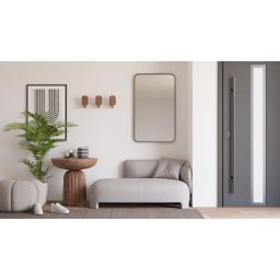 Dubiel Vitrum Rio Black lustro łazienkowe 50x80 cm prostokątne rama czarna