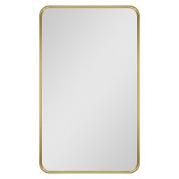Dubiel Vitrum Rio Gold lustro łazienkowe 50x80 cm prostokątne rama złota