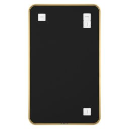 Dubiel Vitrum Rio Gold lustro łazienkowe 50x80 cm prostokątne rama złota
