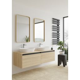 Dubiel Vitrum Rio Gold lustro łazienkowe 50x80 cm prostokątne rama złota