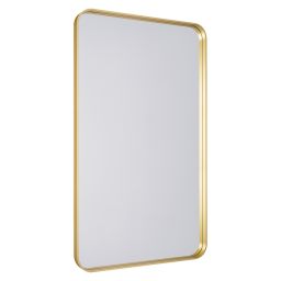 Dubiel Vitrum Rio Gold lustro łazienkowe 60x100 cm prostokątne rama złota