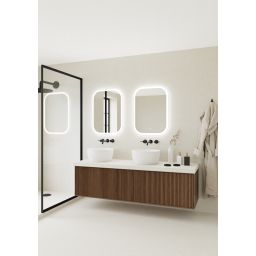 Dubiel Vitrum Indigo lustro 60x80 cm prostokątne z oświetleniem LED