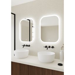 Dubiel Vitrum Indigo lustro 60x80 cm prostokątne z oświetleniem LED