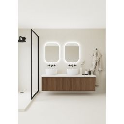 Dubiel Vitrum Indigo lustro 60x80 cm prostokątne z oświetleniem LED