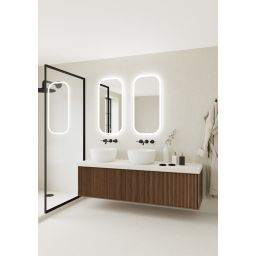 Dubiel Vitrum Indigo lustro 50x100 cm prostokątne z oświetleniem LED