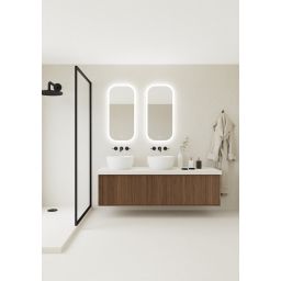 Dubiel Vitrum Indigo lustro 50x100 cm prostokątne z oświetleniem LED