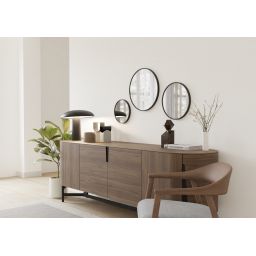 Dubiel Vitrum Ayo lustro łazienkowe 50 cm okrągłe rama czarna