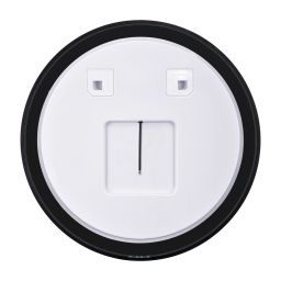 Dubiel Vitrum Zoe lustro 60x60 cm okrągłe z oświetleniem czarny