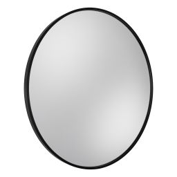 Dubiel Vitrum Zoe lustro 70x70 cm okrągłe z oświetleniem czarny