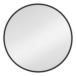 Dubiel Vitrum Zoe lustro 70x70 cm okrągłe z oświetleniem czarny