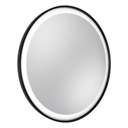 Dubiel Vitrum Holiday lustro 70x70 cm okrągłe z oświetleniem czarny