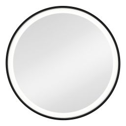 Dubiel Vitrum Holiday lustro 70x70 cm okrągłe z oświetleniem czarny