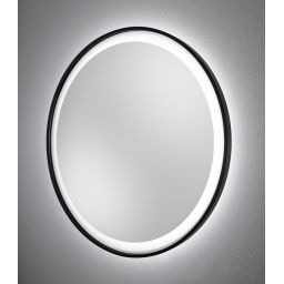 Dubiel Vitrum Holiday lustro 70x70 cm okrągłe z oświetleniem czarny