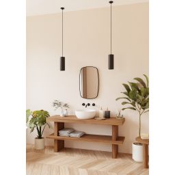 Dubiel Vitrum Havana lustro 50x80 cm prostokątne czarny