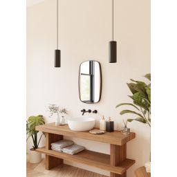 Dubiel Vitrum Havana lustro 50x80 cm prostokątne czarny