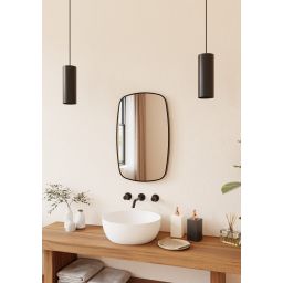 Dubiel Vitrum Havana lustro 50x80 cm prostokątne czarny