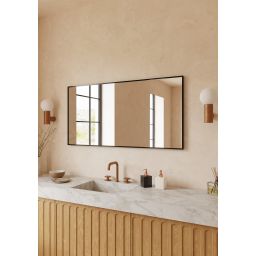 Dubiel Vitrum One lustro 50x100 cm prostokątne czarny