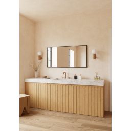 Dubiel Vitrum One lustro 50x100 cm prostokątne czarny