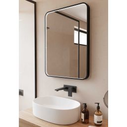 Dubiel Vitrum Soho lustro 60x80 cm z oświetleniem czarny