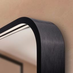 Dubiel Vitrum Soho lustro 60x80 cm z oświetleniem czarny