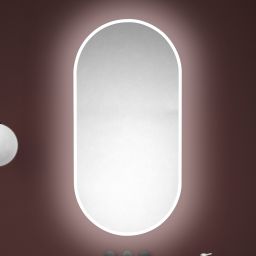 Dubiel Vitrum Max lustro 50x100 cm owalne z oświetleniem