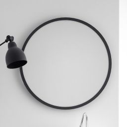 Dubiel Vitrum Ring 2 lustro okrągłe 80 cm czarne