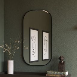 Dubiel Vitrum Luis lustro łazienkowe 50x90 cm owalne rama czarna