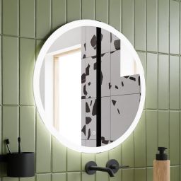 Dubiel Vitrum Niva lustro 80x80 cm okrągłe z oświetleniem LED