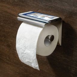 Deante Round uchwyt na papier toaletowy z półką chrom połysk ADR0221