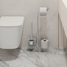 Deante Silia stojak na papier toaletowy ze szczotką WC chrom połysk ADI0732