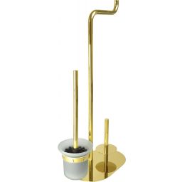 Deante Silia stojak na papier toaletowy ze szczotką do WC złoty połysk ADIZ732