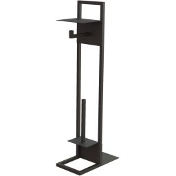 Deante Mokko stojak na papier toaletowy i szczotkę WC czarny mat ADMN242