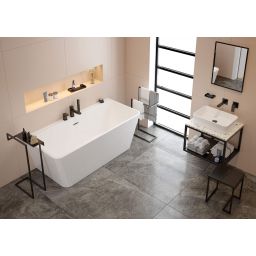 Deante Mokko wieszak na ręczniki stojący czarny mat ADMN632