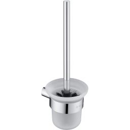 Deante Round szczotka toaletowa ścienna szkło mleczne/chrom połysk ADR0711