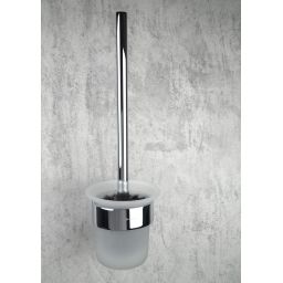 Deante Round szczotka toaletowa ścienna szkło mleczne/chrom połysk ADR0711