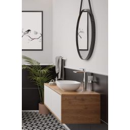 Deante Round kubek na szczoteczki ścienny szkło mleczne/chrom błyszczący ADR0911