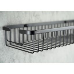 Deante Round koszyk prysznicowy ścienny czarny mat ADRN551