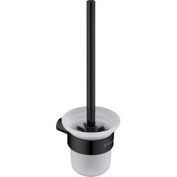 Deante Round szczotka toaletowa ścienna szkło mleczne/czarny mat ADRN711