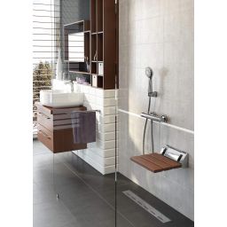 Deante Vital siedzisko prysznicowe dla niepełnosprawnych składane brązowe NIV451P