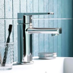 Deante Tubo bateria umywalkowa stojąca chrom BUT_020M