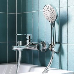 Deante Tubo bateria wannowo-prysznicowa ścienna chrom BUT_010M