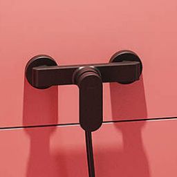 Deante Alpinia bateria prysznicowa ścienna czarny mat BGAN40M