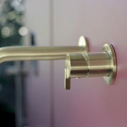 Deante Silia bateria umywalkowa podtynkowa złoty szczotkowany BQS_R54L