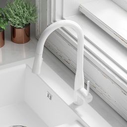 Deante Lukrecja bateria kuchenna stojąca biała BDH_A72M